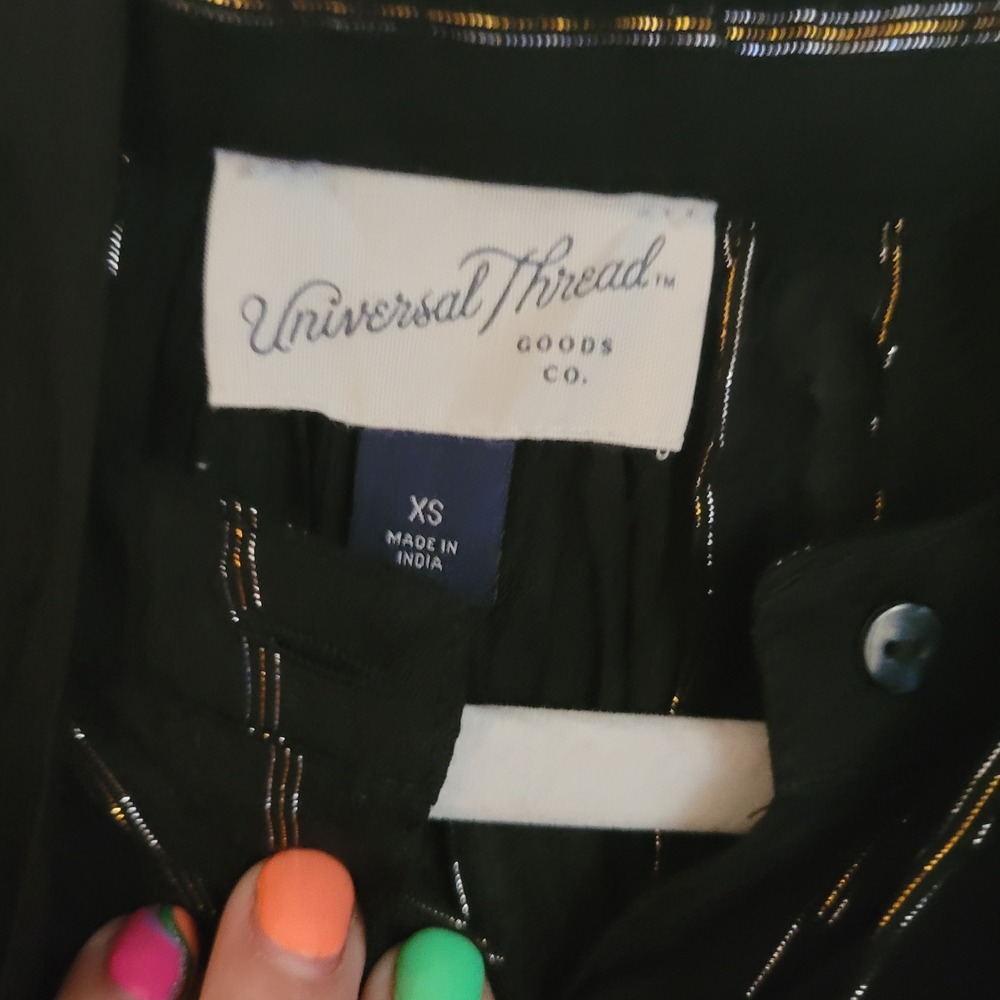 Universal Thread NWT XS Shirt Top Blouse Button-Up Professional Career Bow Tie - Picture 5 of 7